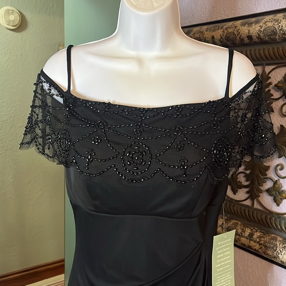 NWT DJ-Jaz semi- formal dress- beaded net overlay/ chiffon layer Sz 4 - Picture 2 of 16